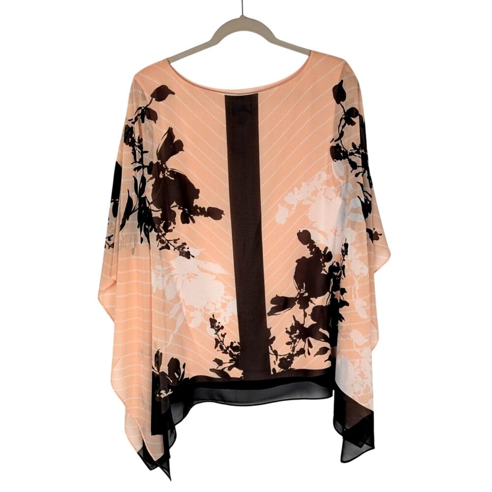 J M Collection kimono 100% polyester event travelSz Large Bust 40" NWOT Floral